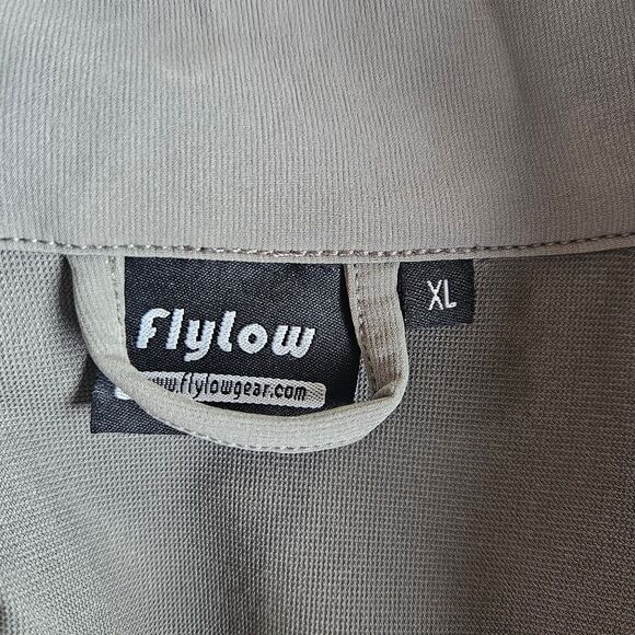 Flylow Performance Quick Dry Jacket (Men's XL) Gray Golf Logo Full Zip - Picture 3 of 12